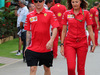 GP SINGAPORE, 13.09.2018 - Kimi Raikkonen (FIN) Ferrari SF71H e Stefania Boccoli (ITA) Ferrari PR Officer