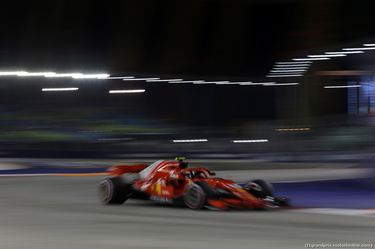 GP SINGAPORE, 14.09.2018 - Prove Libere 2, Kimi Raikkonen (FIN) Ferrari SF71H