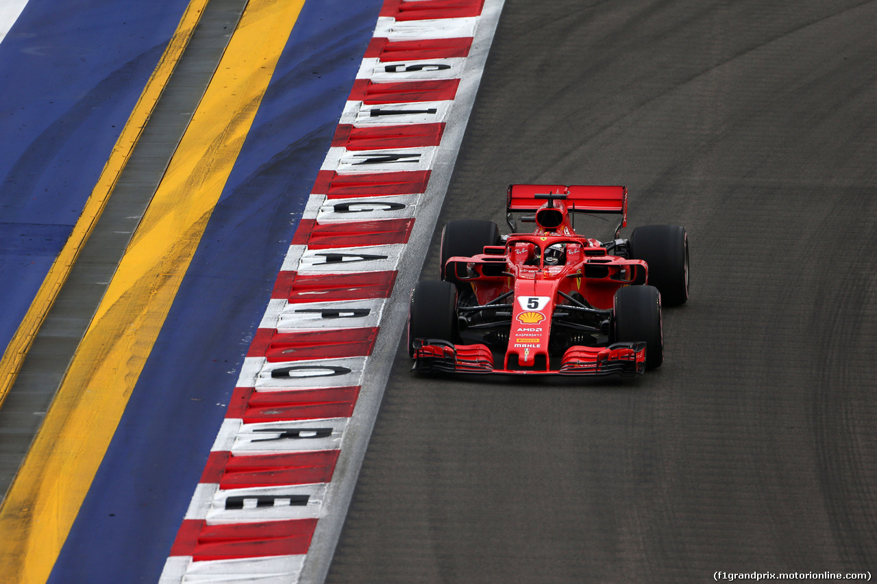GP SINGAPORE, 15.09.2018 - Prove Libere 3, Sebastian Vettel (GER) Ferrari SF71H