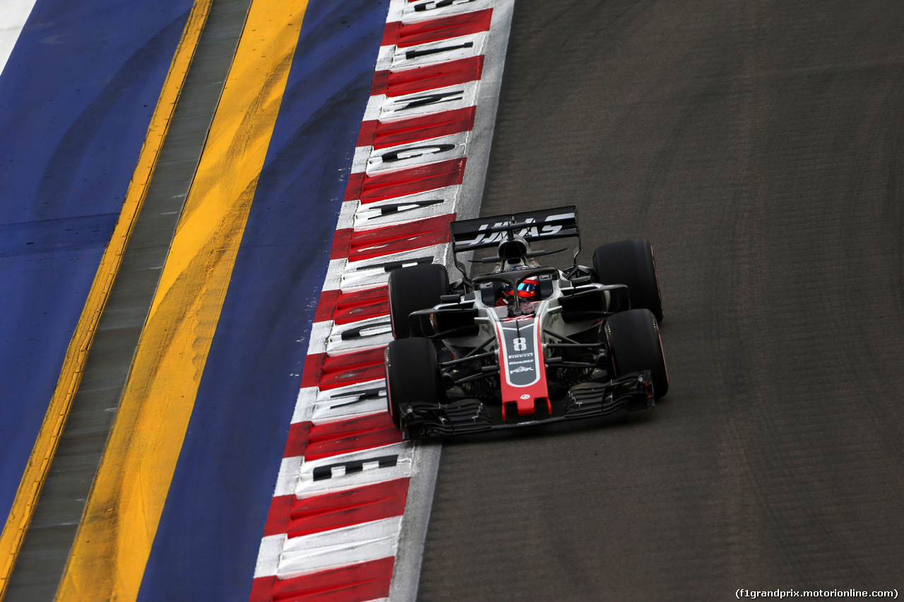 GP SINGAPORE, 15.09.2018 - Prove Libere 3, Romain Grosjean (FRA) Haas F1 Team VF-18