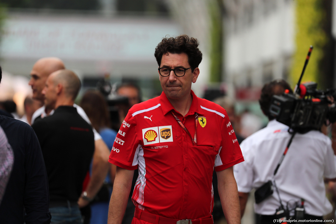GP SINGAPORE, 15.09.2018 - Prove Libere 3, Mattia Binotto (ITA) Chief Technical Officer, Ferrari
