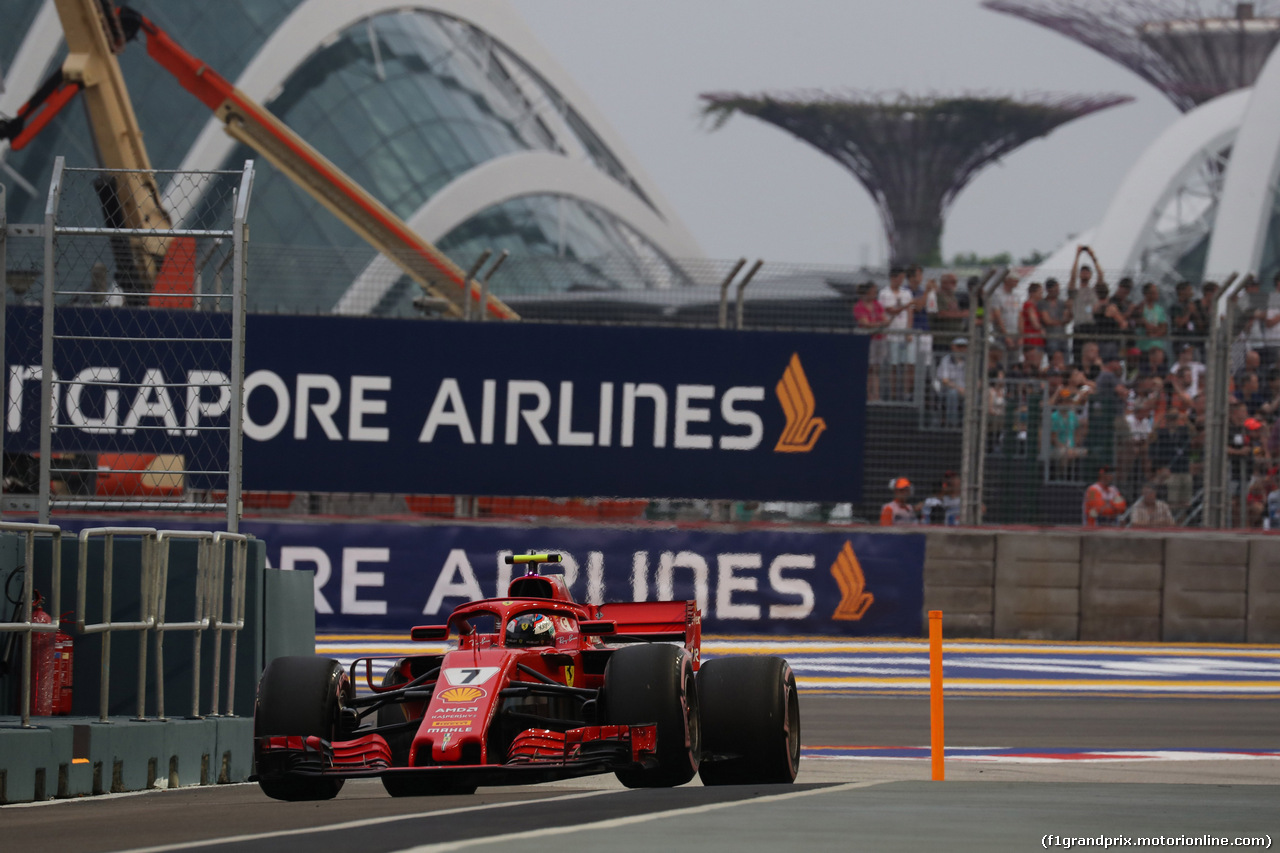 GP SINGAPORE, 15.09.2018 - Prove Libere 3, Kimi Raikkonen (FIN) Ferrari SF71H