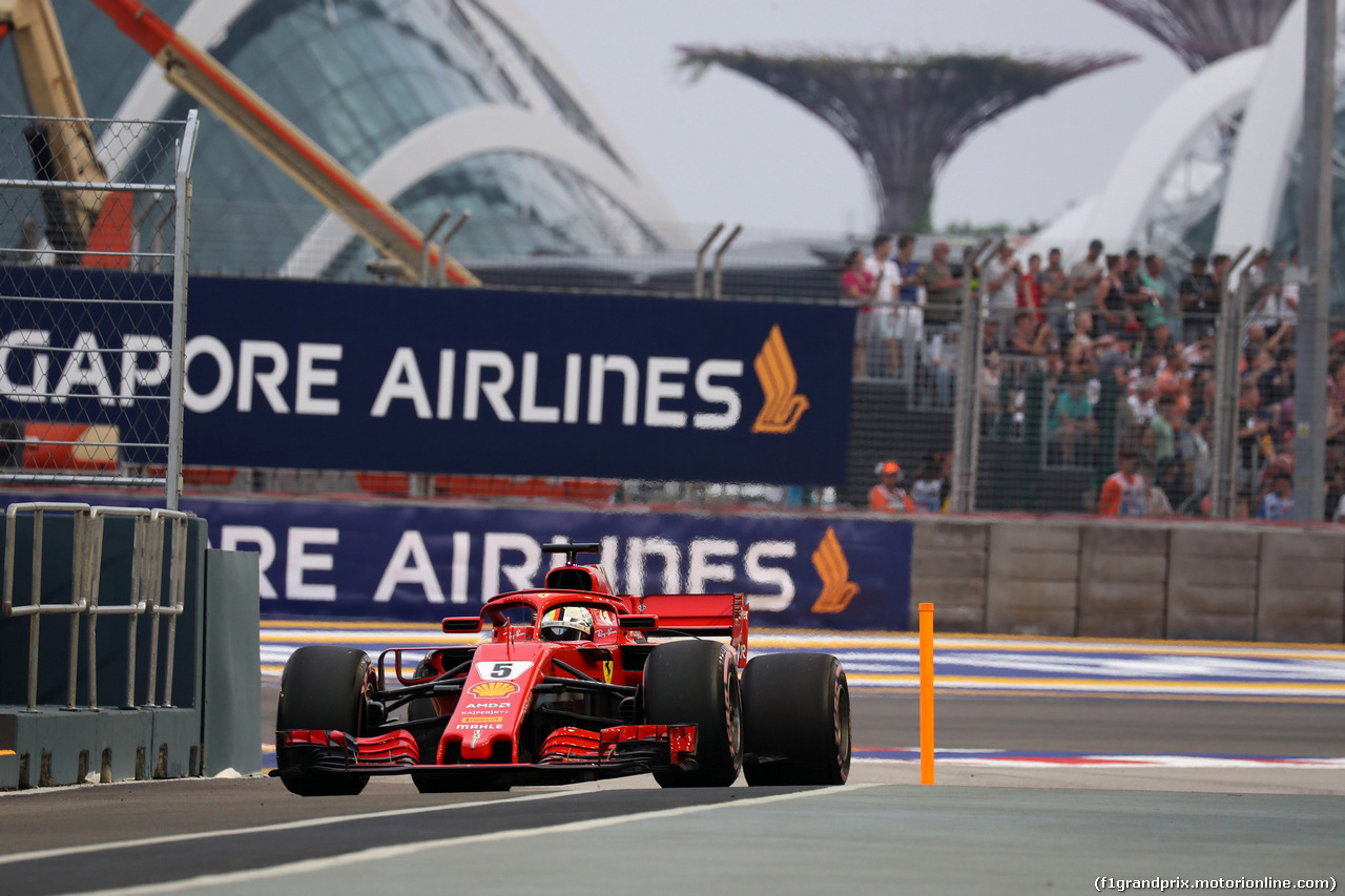 GP SINGAPORE, 15.09.2018 - Prove Libere 3, Sebastian Vettel (GER) Ferrari SF71H