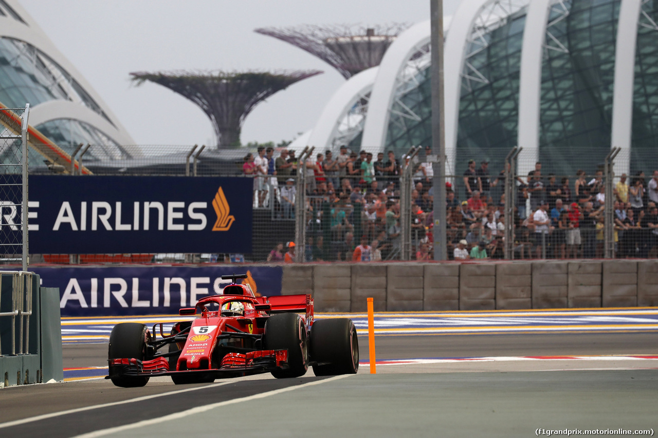GP SINGAPORE, 15.09.2018 - Prove Libere 3, Sebastian Vettel (GER) Ferrari SF71H