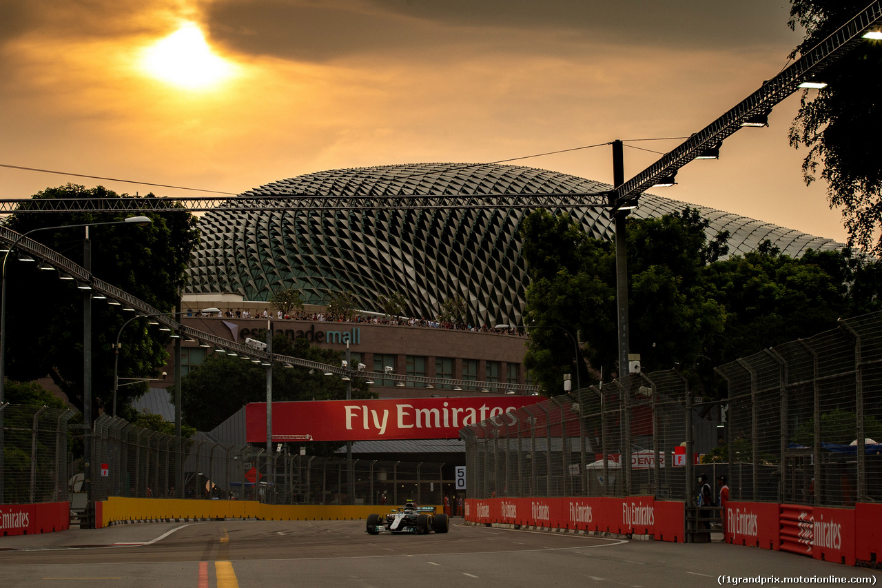 GP SINGAPORE, 15.09.2018 - Prove Libere 3, Valtteri Bottas (FIN) Mercedes AMG F1 W09