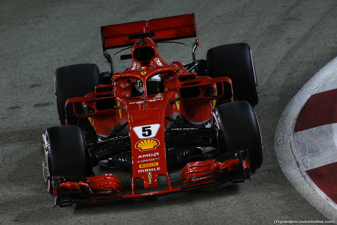 GP SINGAPORE, 15.09.2018 - Qualifiche, Sebastian Vettel (GER) Ferrari SF71H