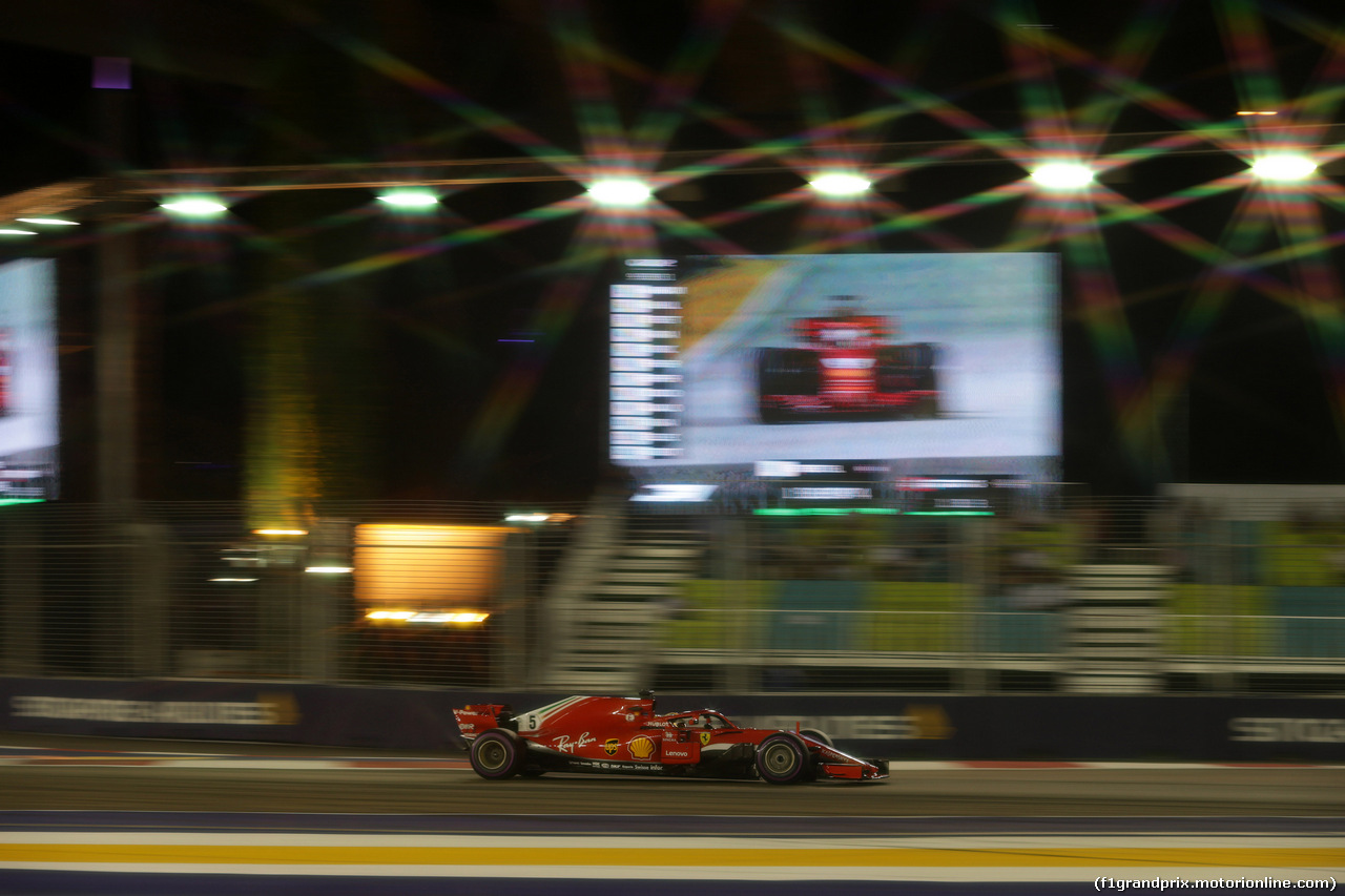 GP SINGAPORE, 15.09.2018 - Qualifiche, Sebastian Vettel (GER) Ferrari SF71H
