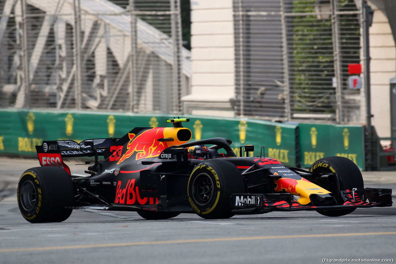 GP SINGAPORE, 14.09.2018 - Prove Libere 1, Max Verstappen (NED) Red Bull Racing RB14