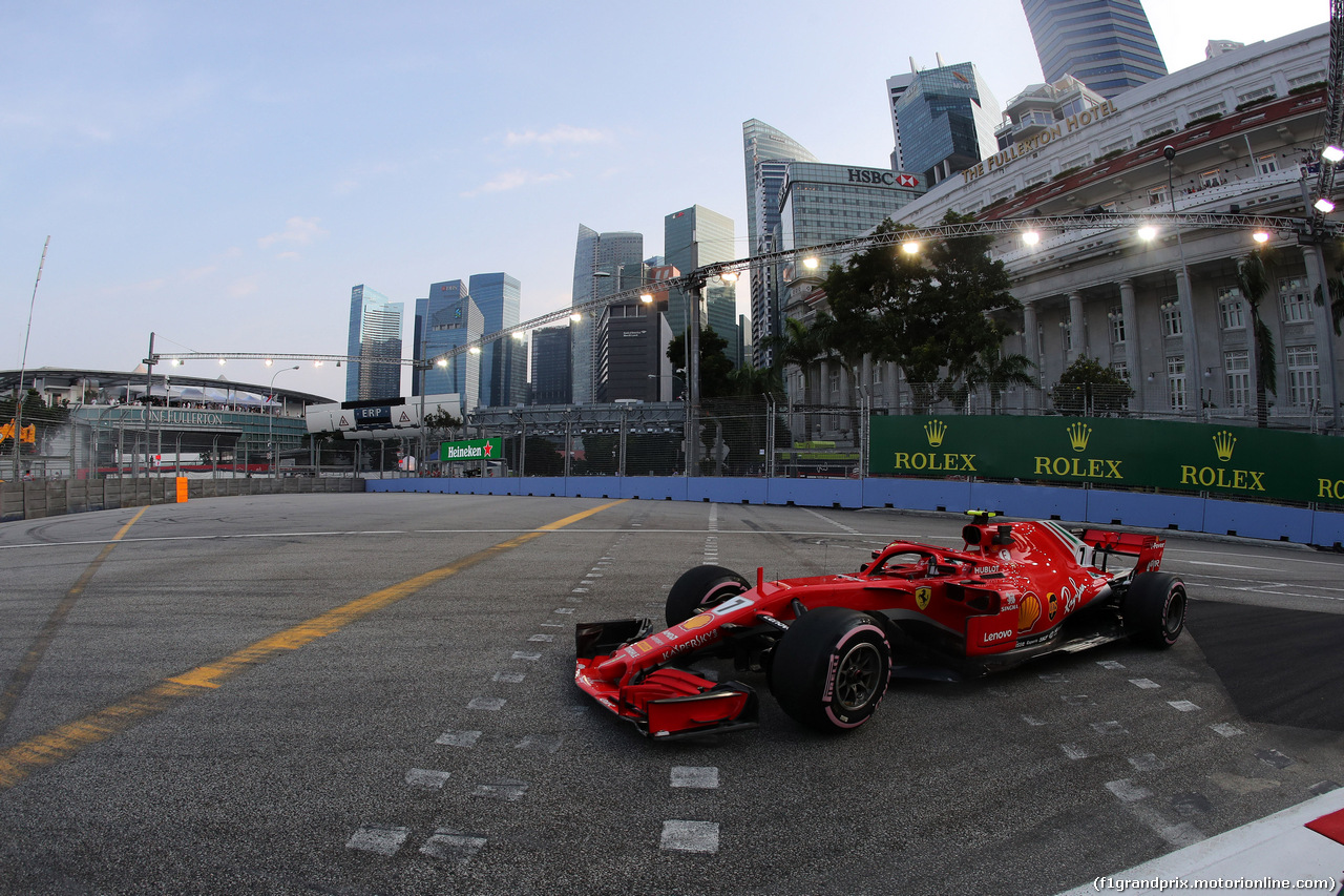 GP SINGAPORE, 14.09.2018 - Prove Libere 1, Kimi Raikkonen (FIN) Ferrari SF71H
