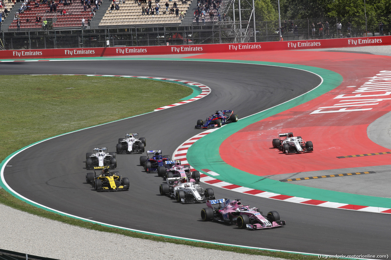 GP SPAGNA, 13.05.2018 - Gara, Sergio Perez (MEX) Sahara Force India F1 VJM011