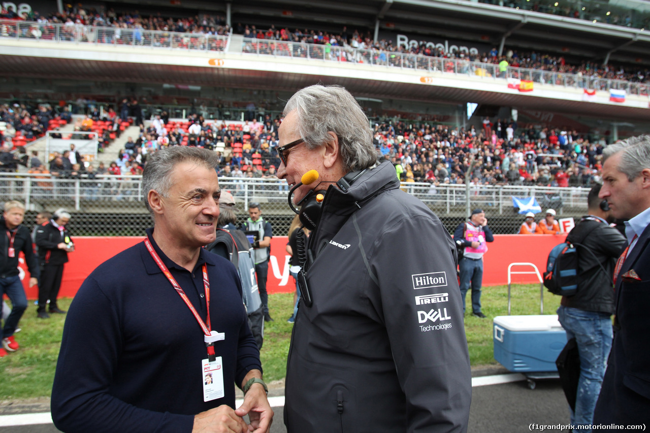 GP SPAGNA, 13.05.2018 - Gara, Jean Alesi (FRA) e Mansour Ojeh, McLaren shareholder