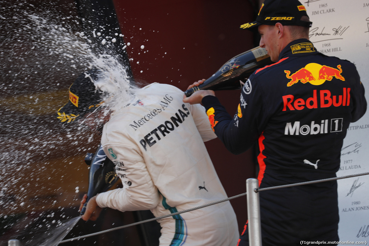 GP SPAGNA, 13.05.2018 - Gara, Lewis Hamilton (GBR) Mercedes AMG F1 W09 vincitore e 3rd place Max Verstappen (NED) Red Bull Racing RB14