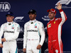 GP SPAGNA, 12.05.2018 - Qualifiche, 2nd place Valtteri Bottas (FIN) Mercedes AMG F1 W09, Lewis Hamilton (GBR) Mercedes AMG F1 W09 pole position e 3rd place Sebastian Vettel (GER) Ferrari SF71H