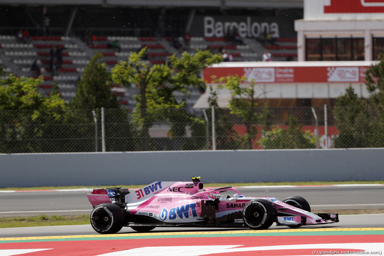 GP SPAGNA, 11.05.2018 - Prove Libere 1, Esteban Ocon (FRA) Sahara Force India F1 VJM11