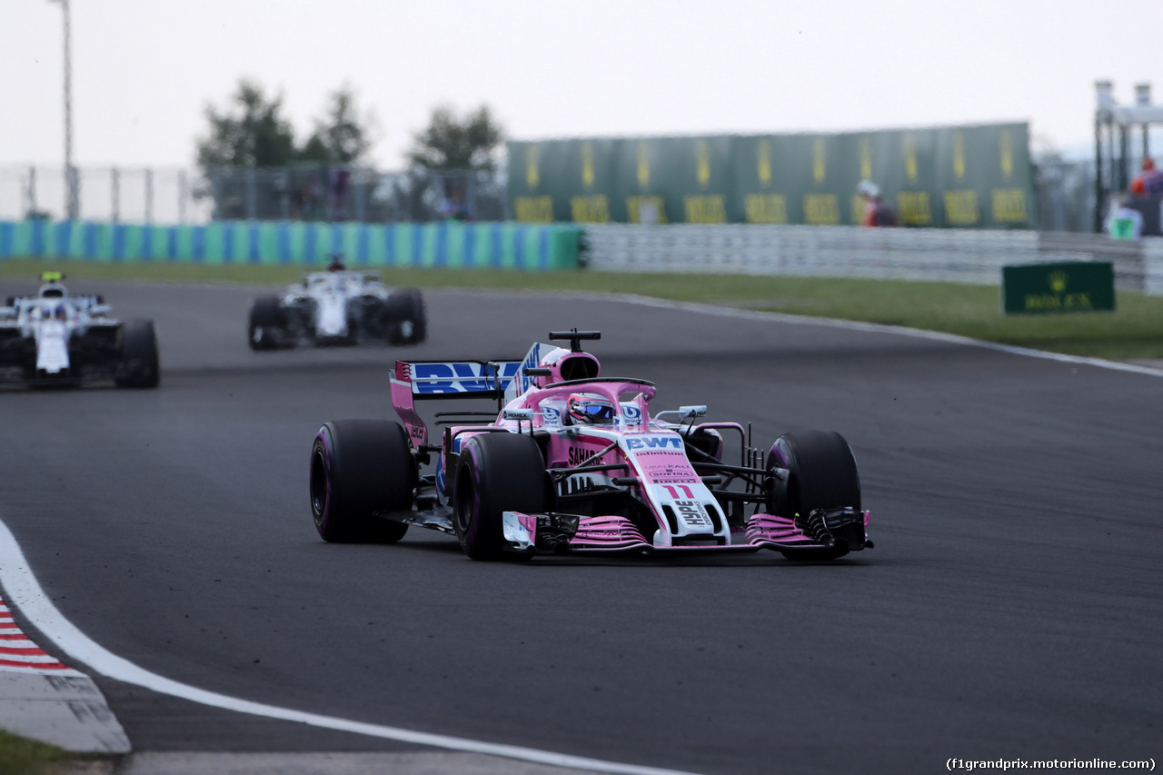 GP UNGHERIA, 29.07.2018 - Gara, Sergio Perez (MEX) Sahara Force India F1 VJM011