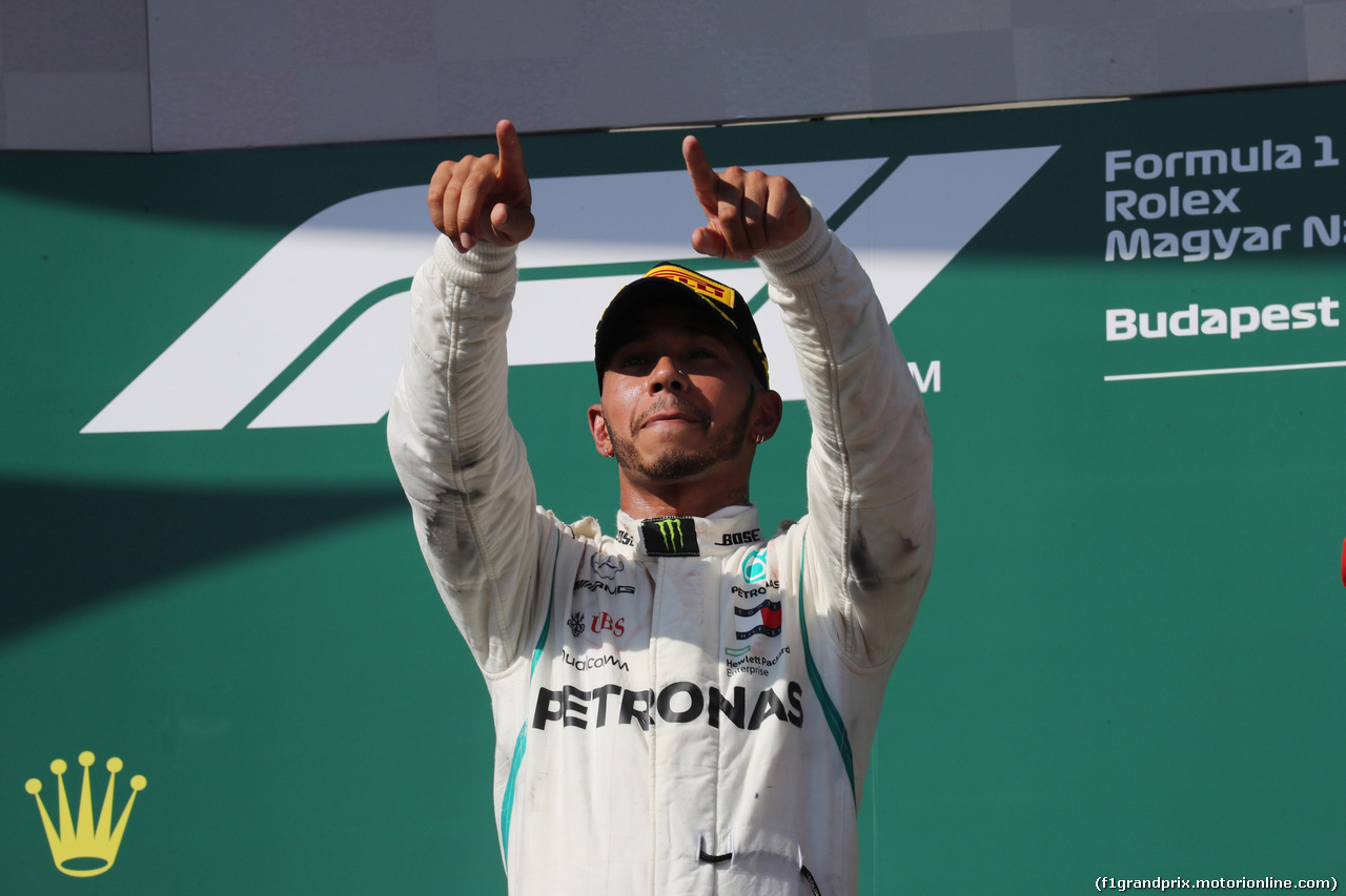 GP UNGHERIA, 29.07.2018 - Gara, Lewis Hamilton (GBR) Mercedes AMG F1 W09 vincitore