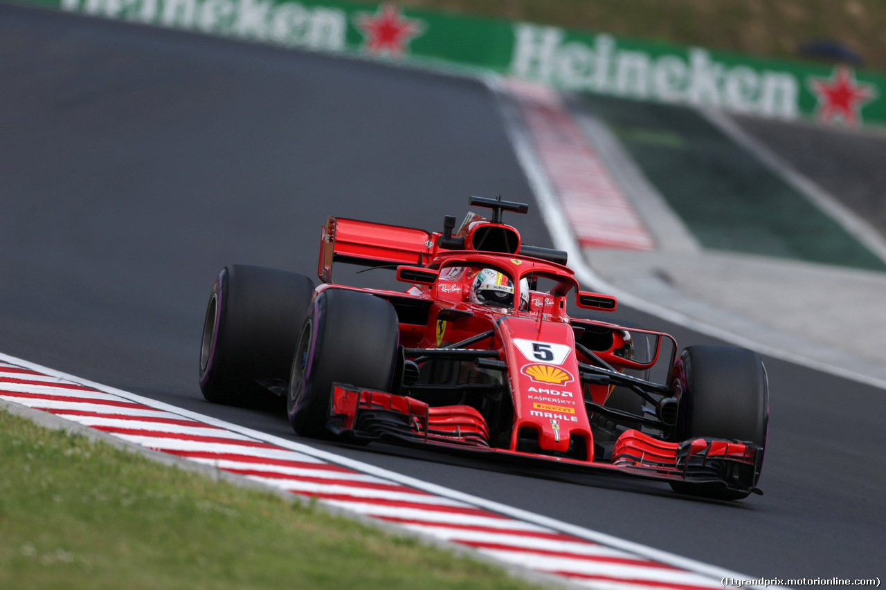 GP UNGHERIA, 27.07.2018 - Prove Libere 2, Sebastian Vettel (GER) Ferrari SF71H