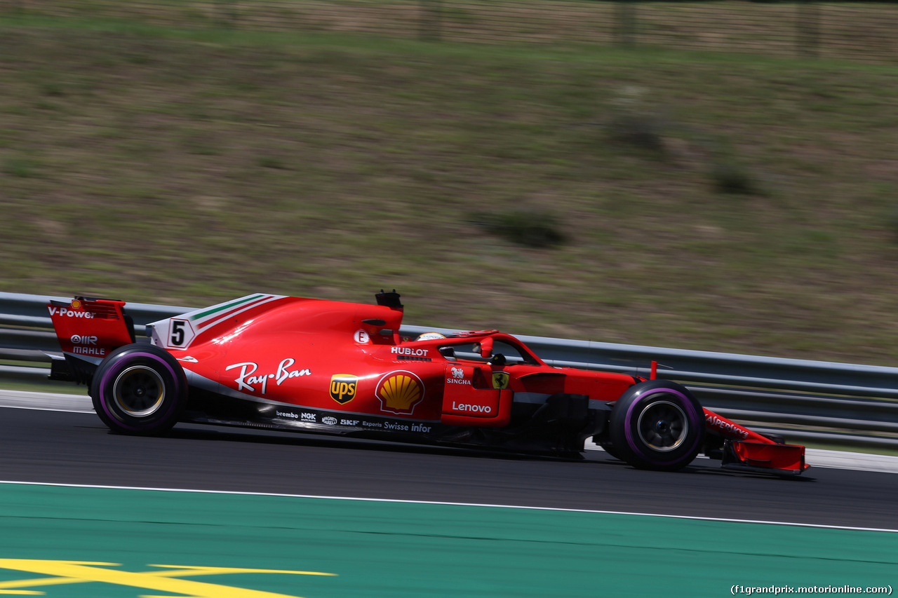 GP UNGHERIA, 28.07.2018 - Prove Libere 3, Sebastian Vettel (GER) Ferrari SF71H