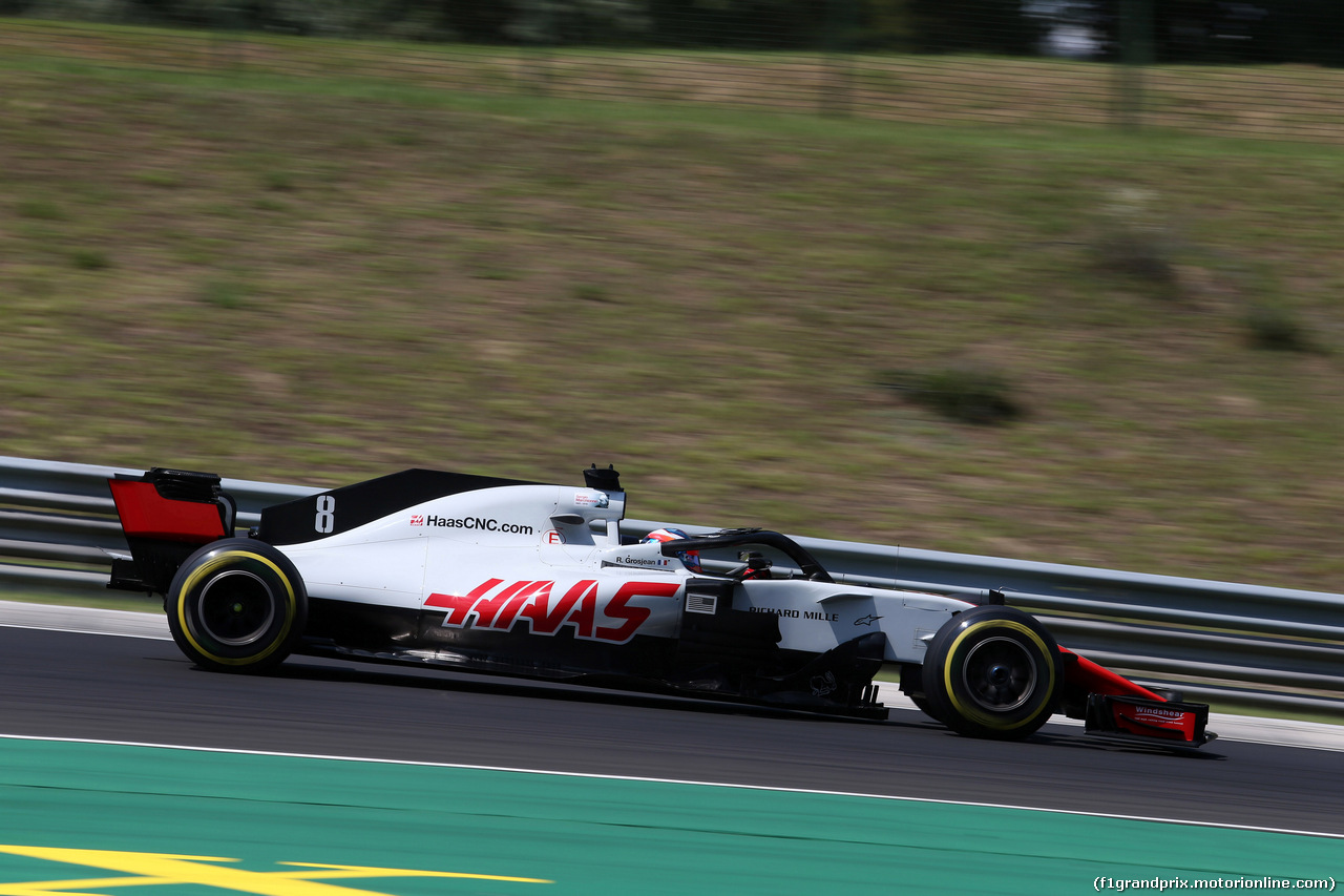 GP UNGHERIA, 28.07.2018 - Prove Libere 3, Romain Grosjean (FRA) Haas F1 Team VF-18