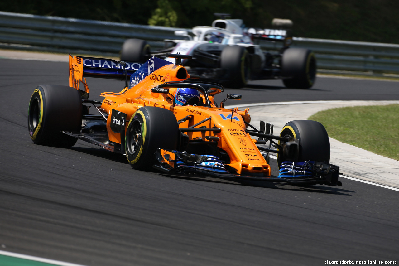 GP UNGHERIA, 28.07.2018 - Prove Libere 3, Fernando Alonso (ESP) McLaren MCL33