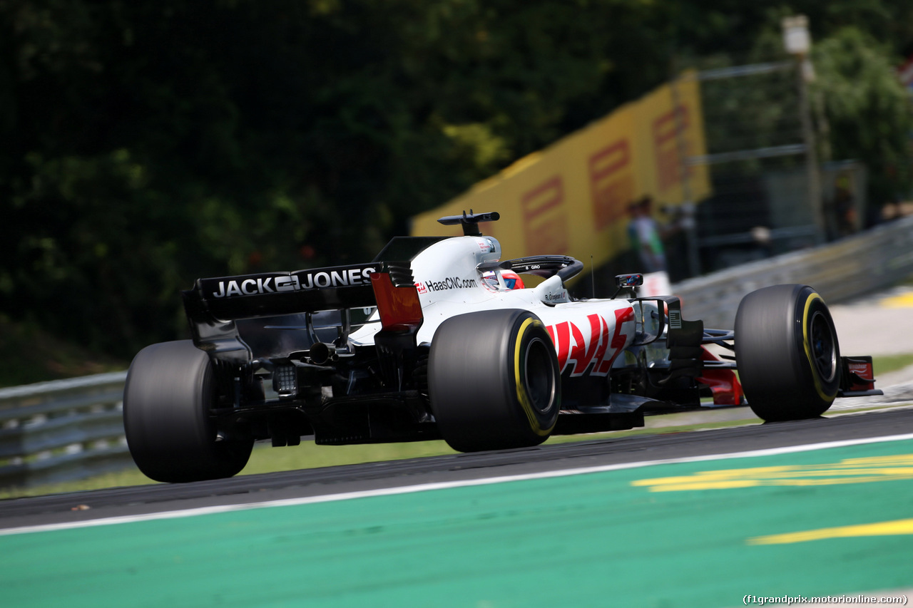 GP UNGHERIA, 28.07.2018 - Prove Libere 3, Romain Grosjean (FRA) Haas F1 Team VF-18