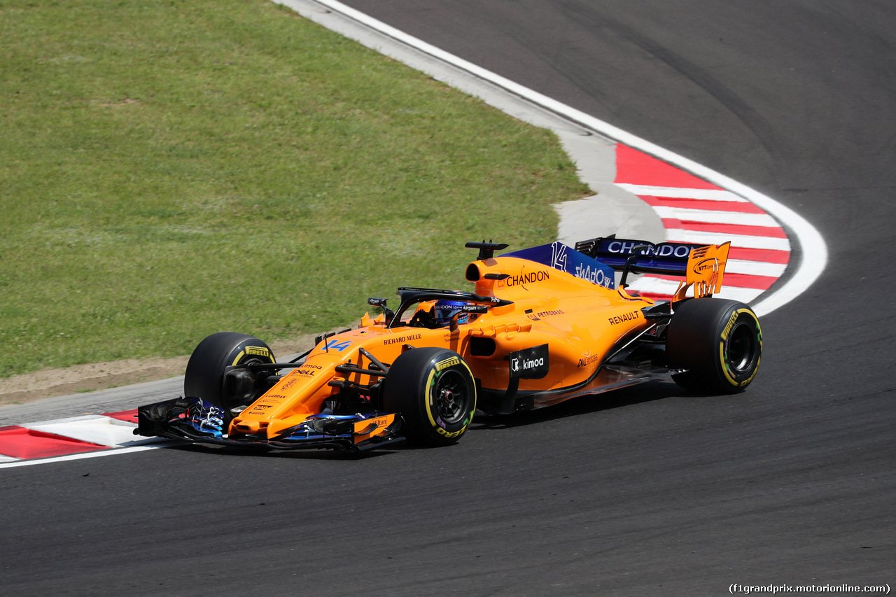 GP UNGHERIA, 28.07.2018 - Prove Libere 3, Fernando Alonso (ESP) McLaren MCL33