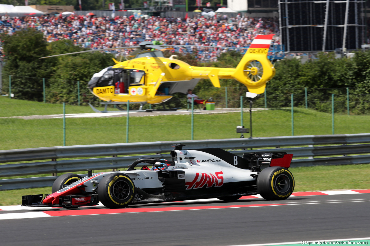 GP UNGHERIA, 28.07.2018 - Prove Libere 3, Romain Grosjean (FRA) Haas F1 Team VF-18