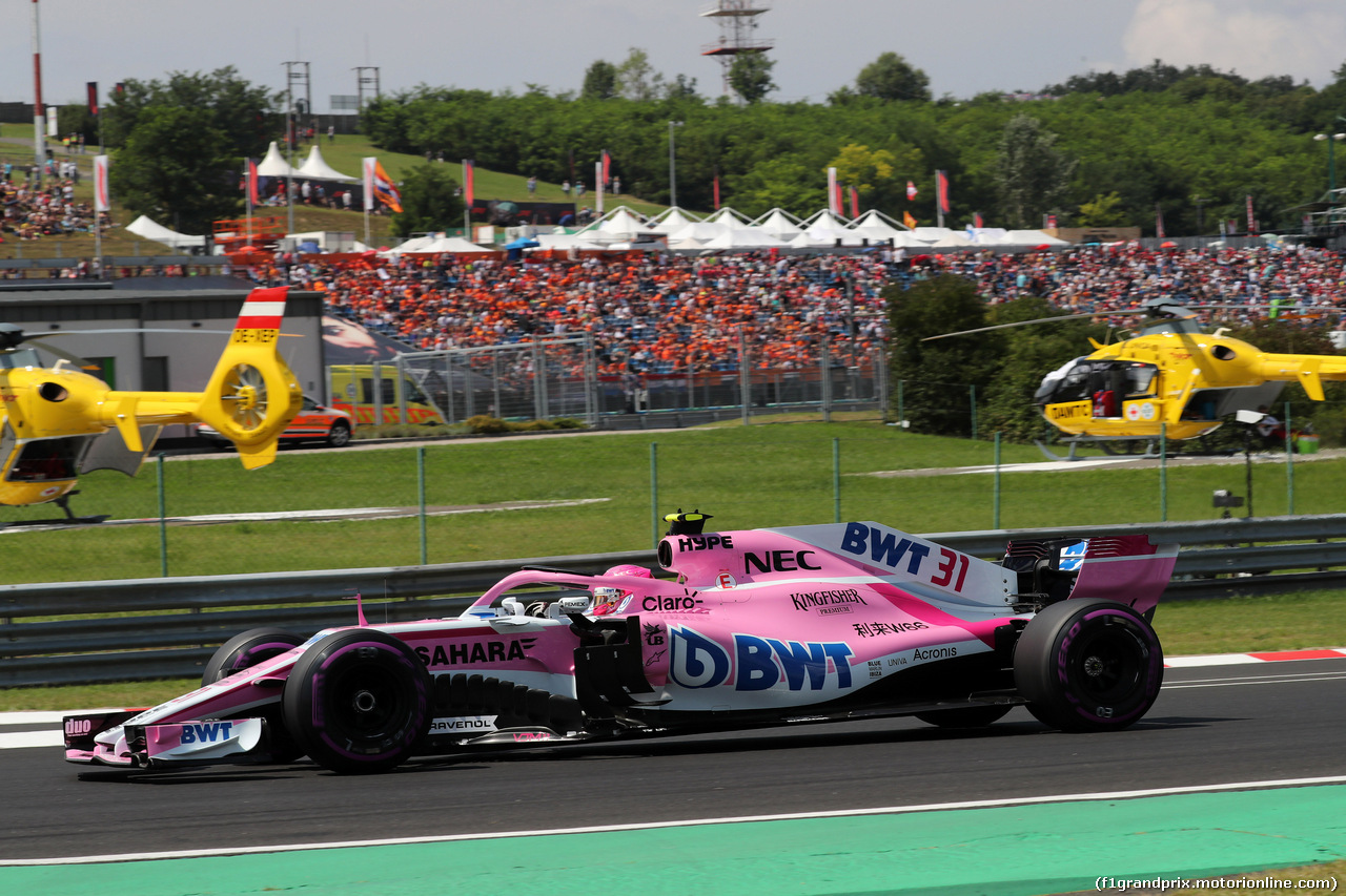 GP UNGHERIA, 28.07.2018 - Prove Libere 3, Esteban Ocon (FRA) Sahara Force India F1 VJM11