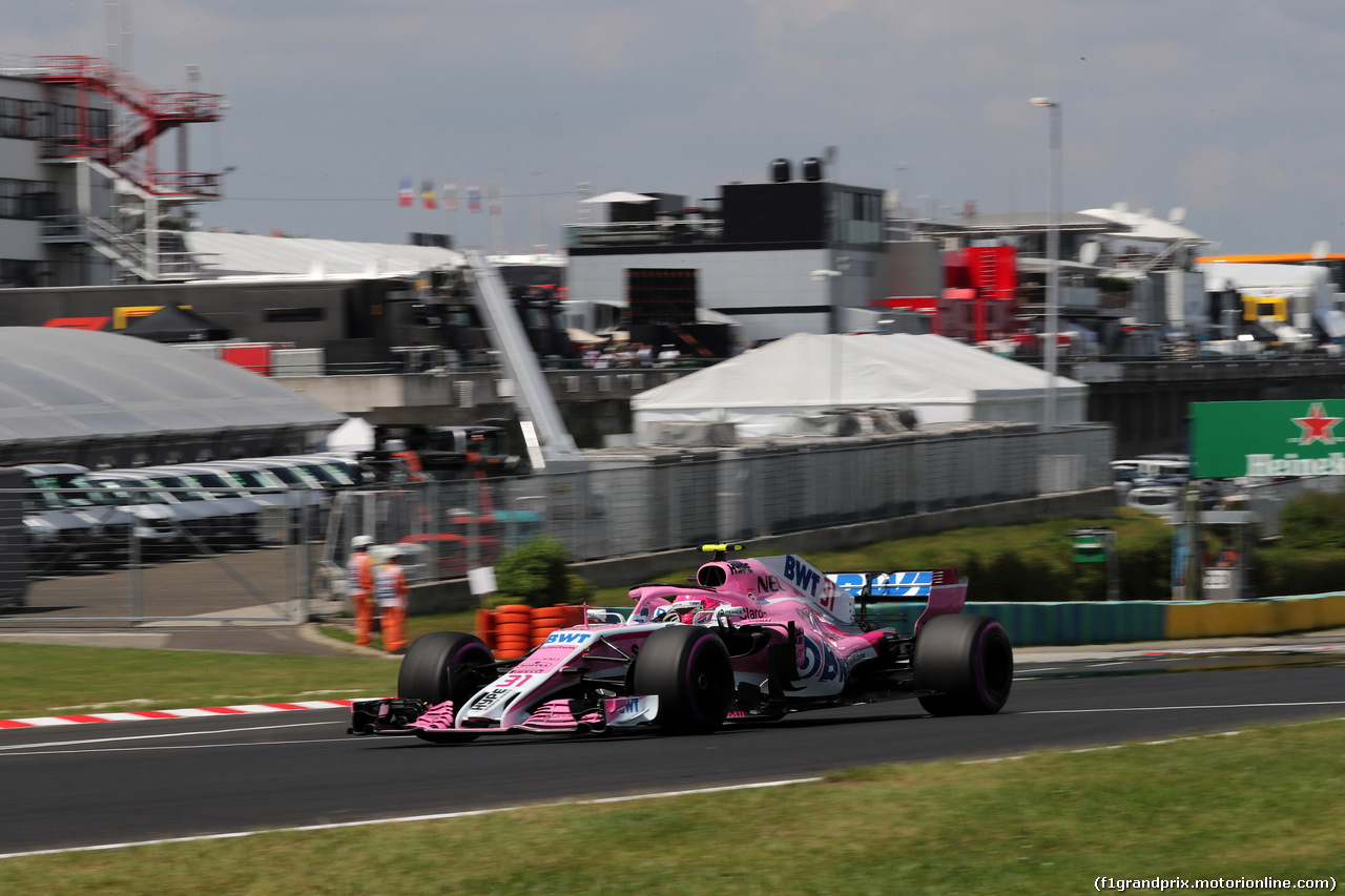 GP UNGHERIA, 28.07.2018 - Prove Libere 3, Esteban Ocon (FRA) Sahara Force India F1 VJM11