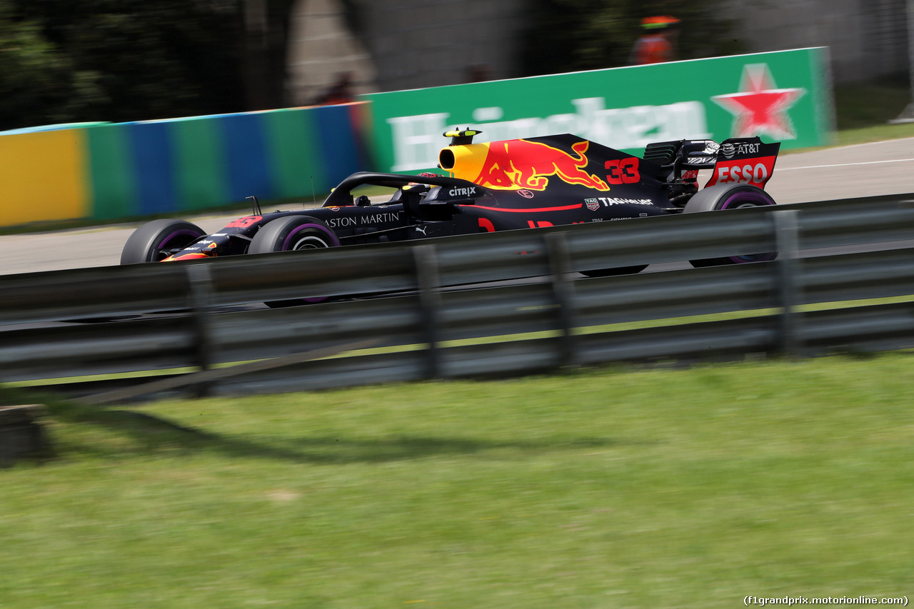 GP UNGHERIA, 28.07.2018 - Prove Libere 3, Max Verstappen (NED) Red Bull Racing RB14