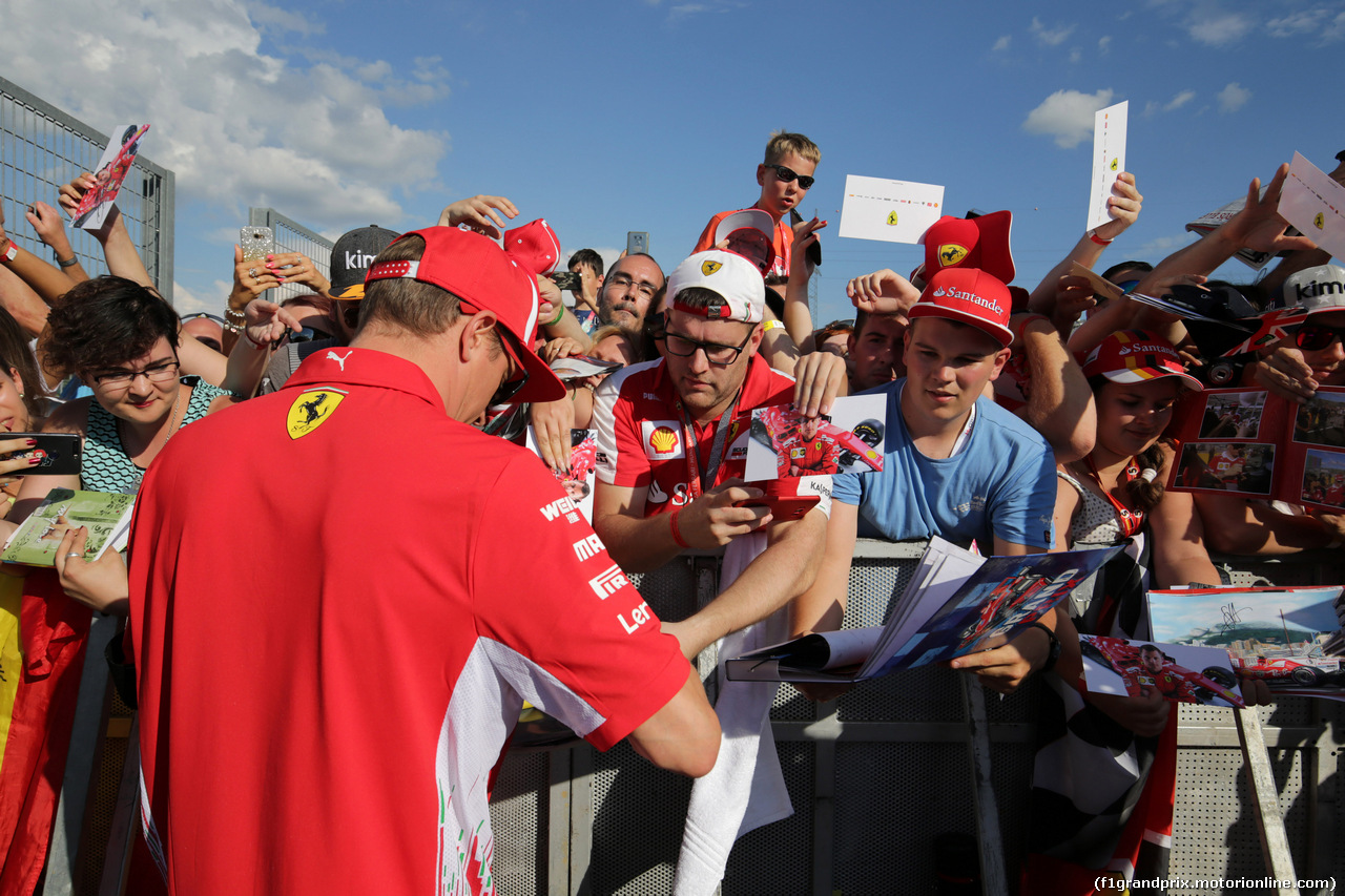 GP UNGHERIA, 26.07.2018 - Autograph session, Kimi Raikkonen (FIN) Ferrari SF71H