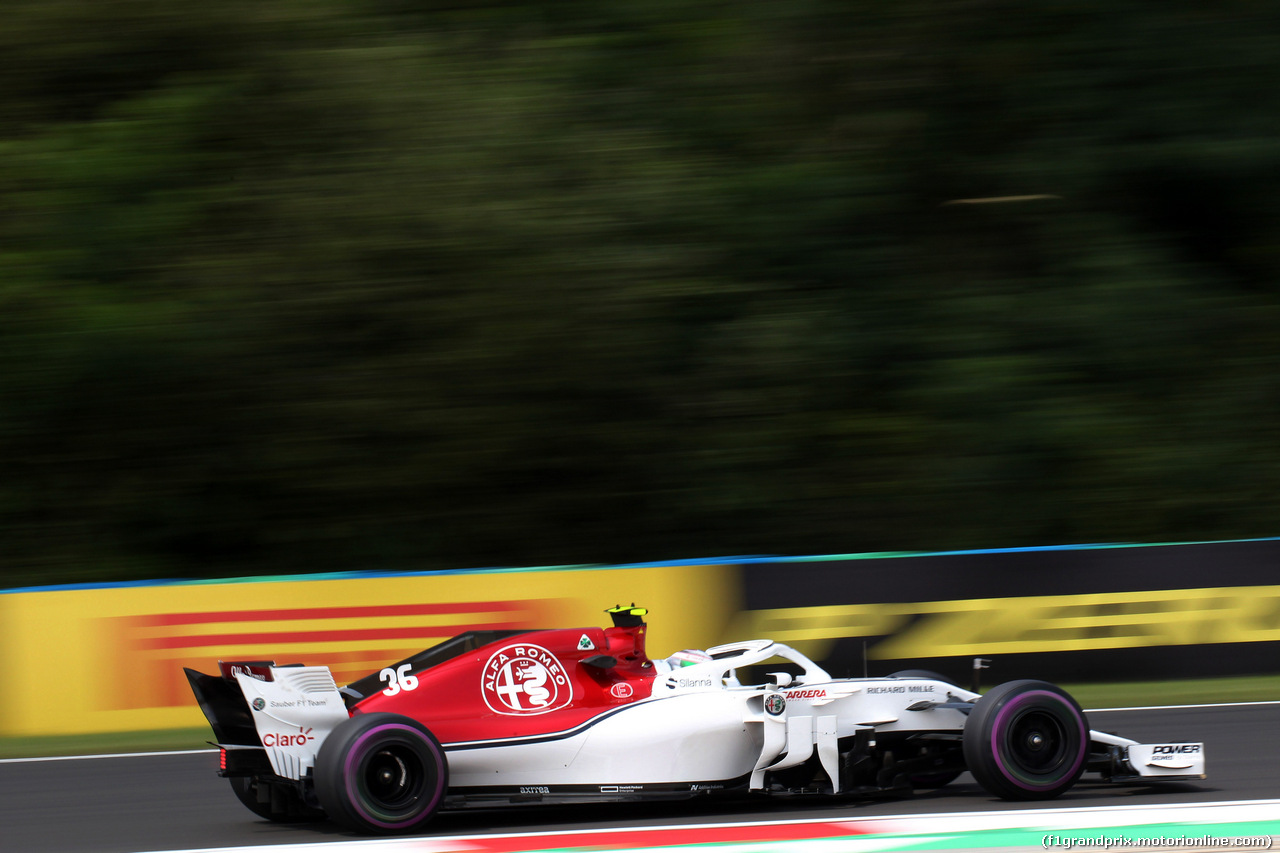 GP UNGHERIA, 27.07.2018 - Prove Libere 1, Antonio Giovinazzi (ITA) Test Driver Sauber C37