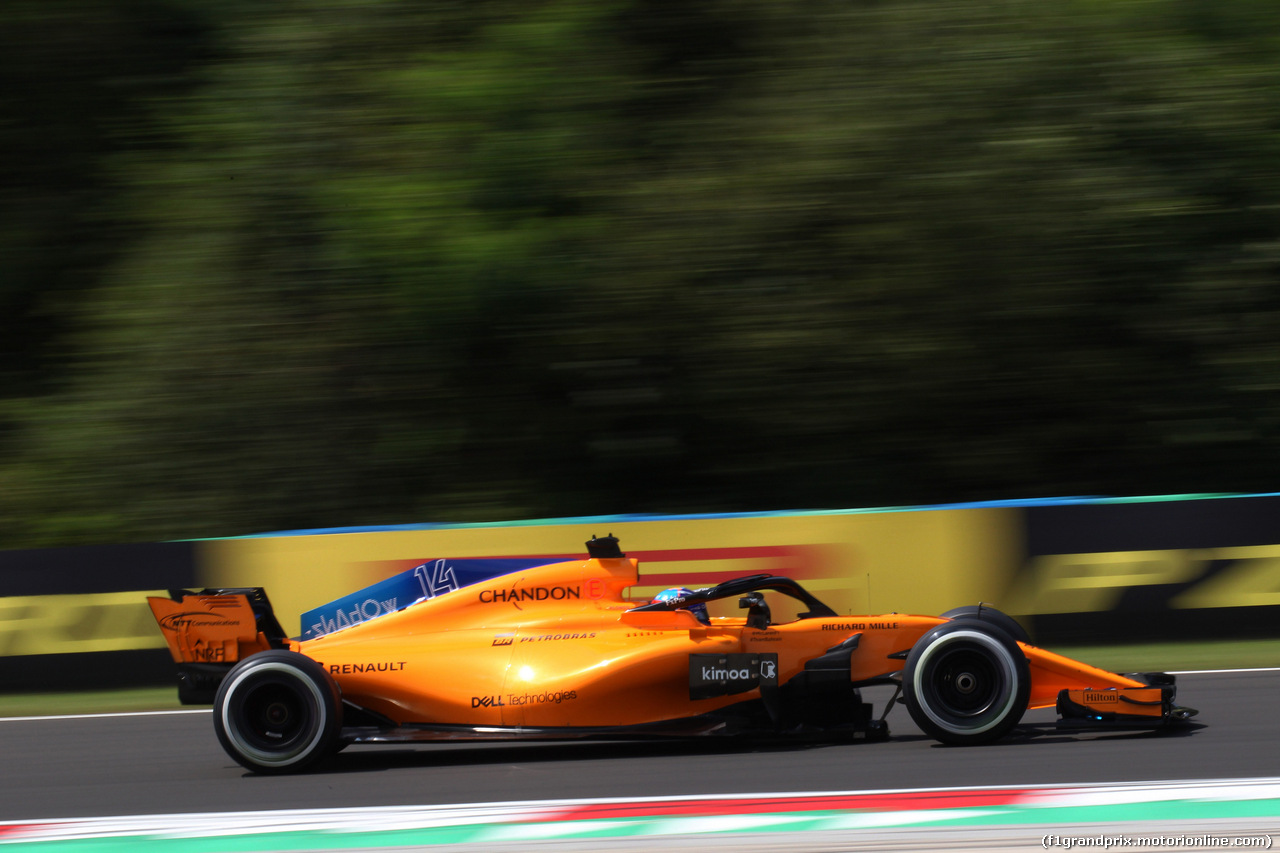 GP UNGHERIA, 27.07.2018 - Prove Libere 1, Fernando Alonso (ESP) McLaren MCL33