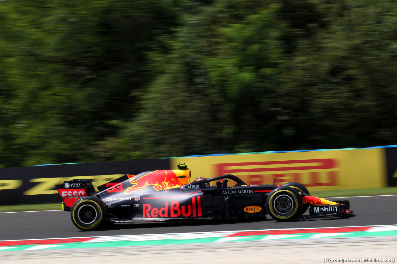 GP UNGHERIA, 27.07.2018 - Prove Libere 1, Max Verstappen (NED) Red Bull Racing RB14