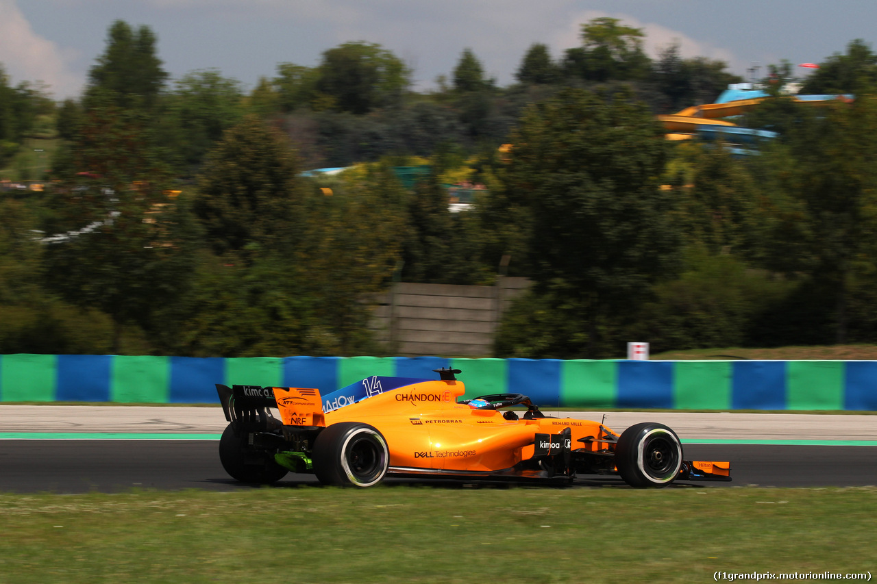 GP UNGHERIA, 27.07.2018 - Prove Libere 1, Fernando Alonso (ESP) McLaren MCL33