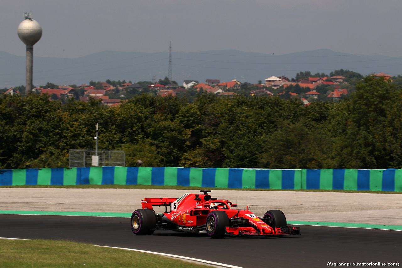 GP UNGHERIA, 27.07.2018 - Prove Libere 1, Sebastian Vettel (GER) Ferrari SF71H