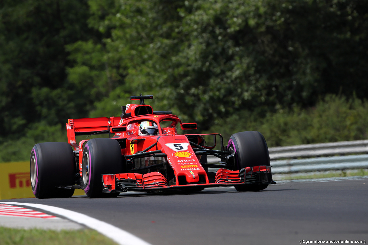 GP UNGHERIA, 27.07.2018 - Prove Libere 1, Sebastian Vettel (GER) Ferrari SF71H