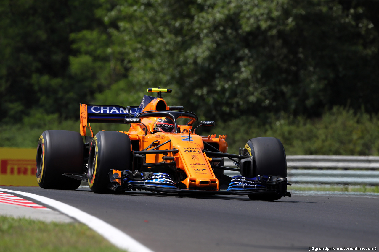 GP UNGHERIA, 27.07.2018 - Prove Libere 1, Stoffel Vandoorne (BEL) McLaren MCL33