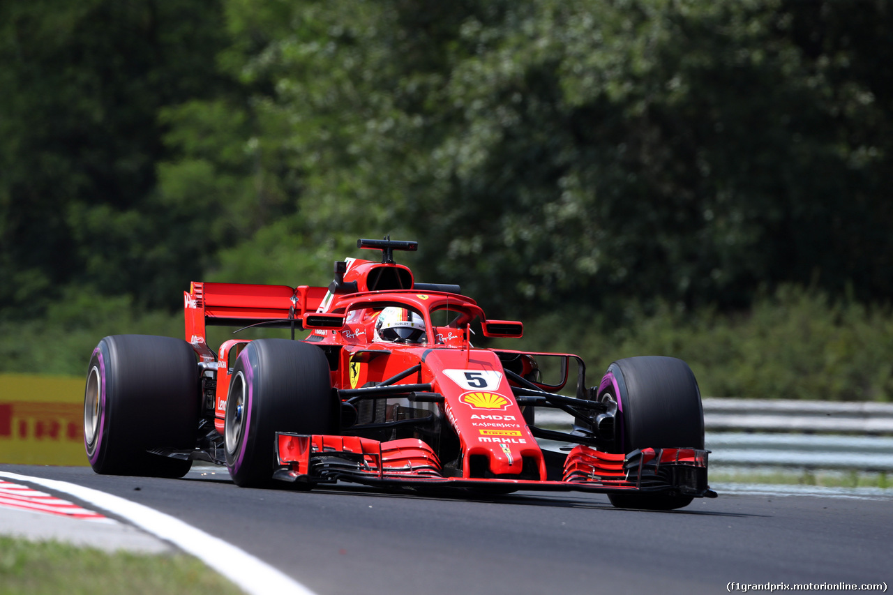 GP UNGHERIA, 27.07.2018 - Prove Libere 1, Sebastian Vettel (GER) Ferrari SF71H