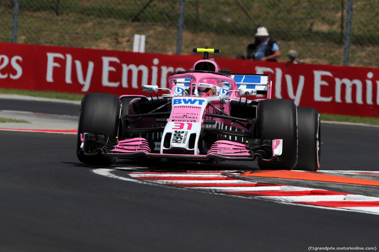 GP UNGHERIA, 27.07.2018 - Prove Libere 1, Esteban Ocon (FRA) Sahara Force India F1 VJM11