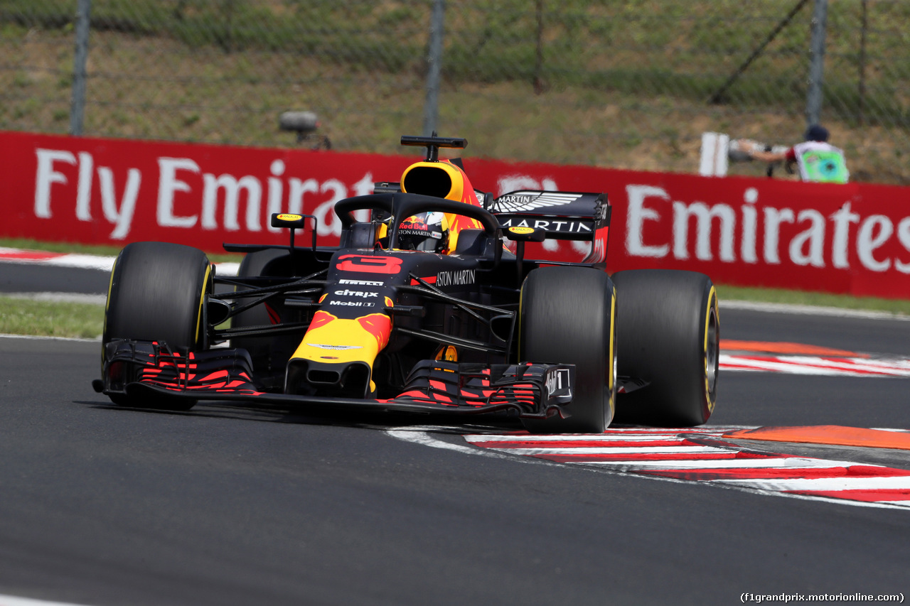 GP UNGHERIA, 27.07.2018 - Prove Libere 1, Max Verstappen (NED) Red Bull Racing RB14