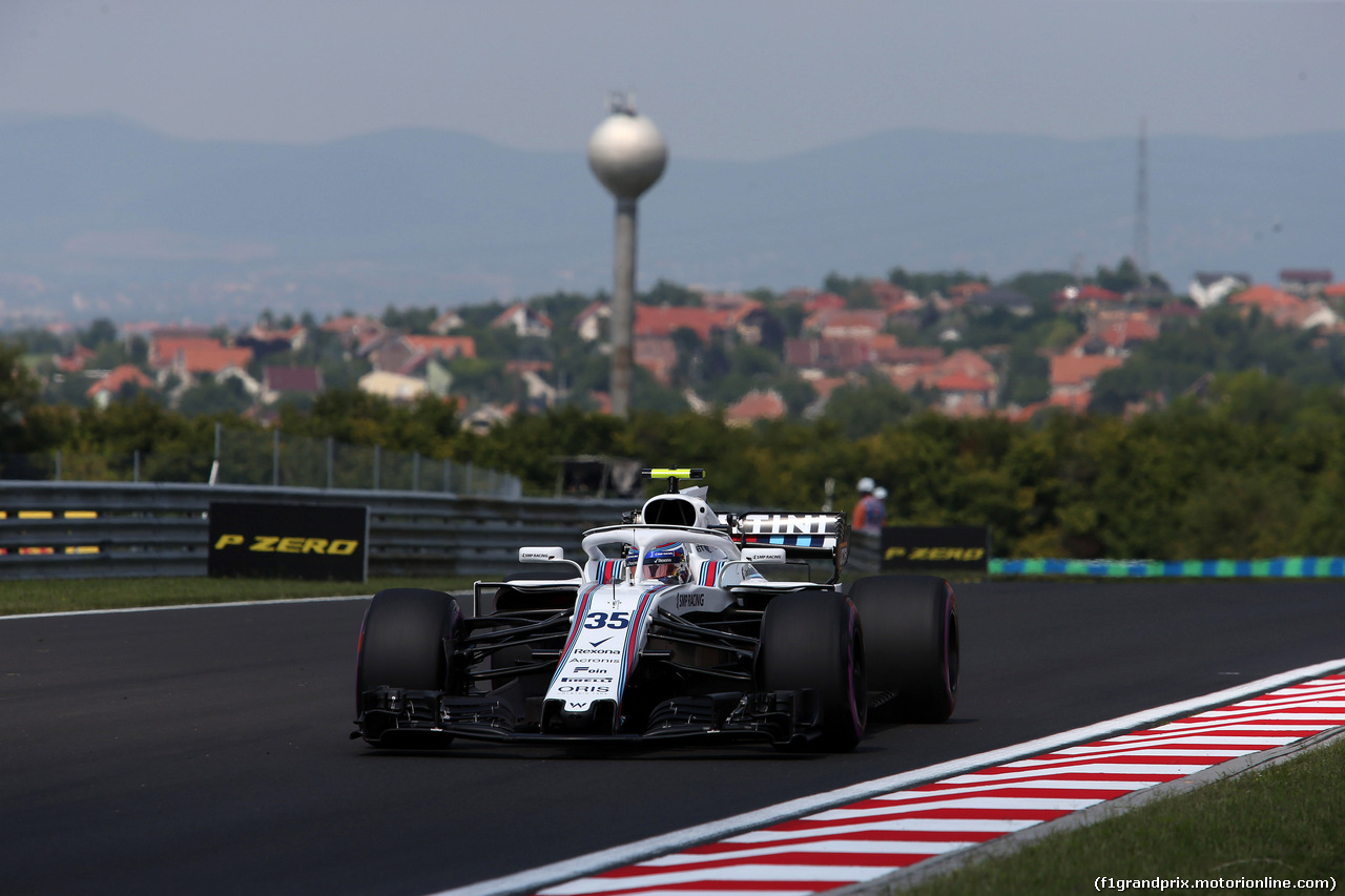GP UNGHERIA, 27.07.2018 - Prove Libere 1, Sergey Sirotkin (RUS) Williams FW41