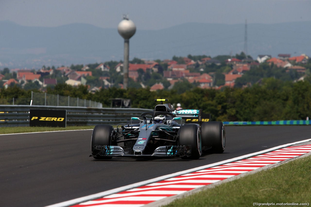 GP UNGHERIA, 27.07.2018 - Prove Libere 1, Valtteri Bottas (FIN) Mercedes AMG F1 W09