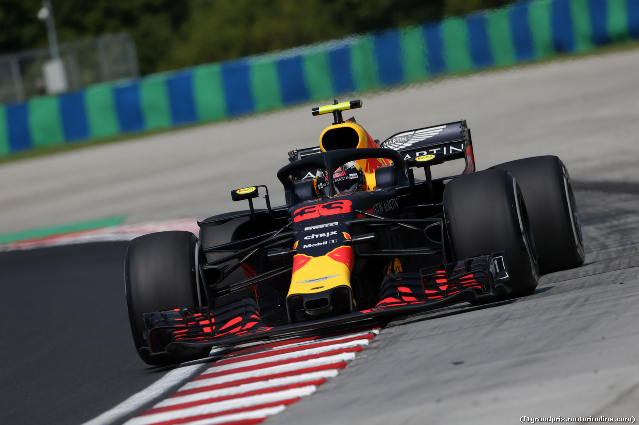 GP UNGHERIA, 27.07.2018 - Prove Libere 1, Max Verstappen (NED) Red Bull Racing RB14