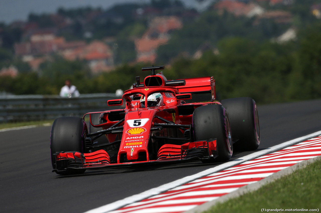 GP UNGHERIA, 27.07.2018 - Prove Libere 1, Sebastian Vettel (GER) Ferrari SF71H