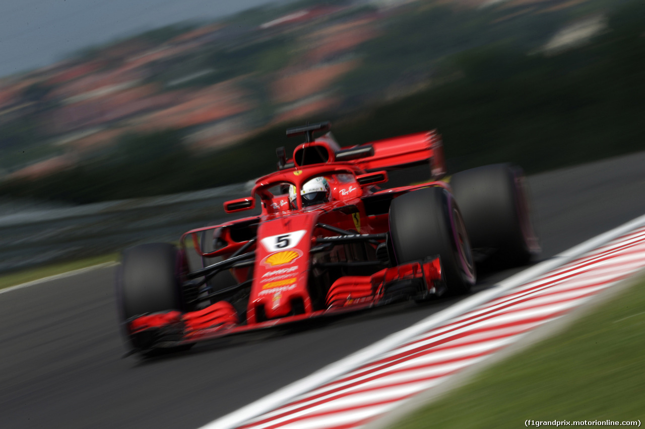 GP UNGHERIA, 27.07.2018 - Prove Libere 1, Sebastian Vettel (GER) Ferrari SF71H