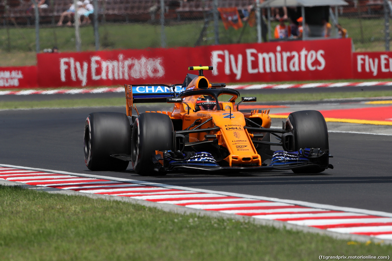 GP UNGHERIA, 27.07.2018 - Prove Libere 1, Stoffel Vandoorne (BEL) McLaren MCL33