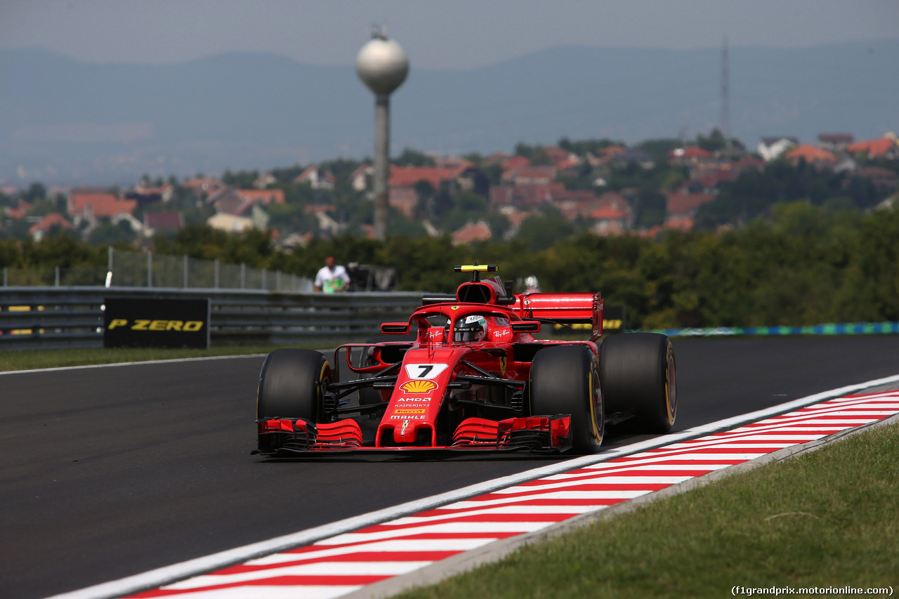 GP UNGHERIA, 27.07.2018 - Prove Libere 1, Kimi Raikkonen (FIN) Ferrari SF71H