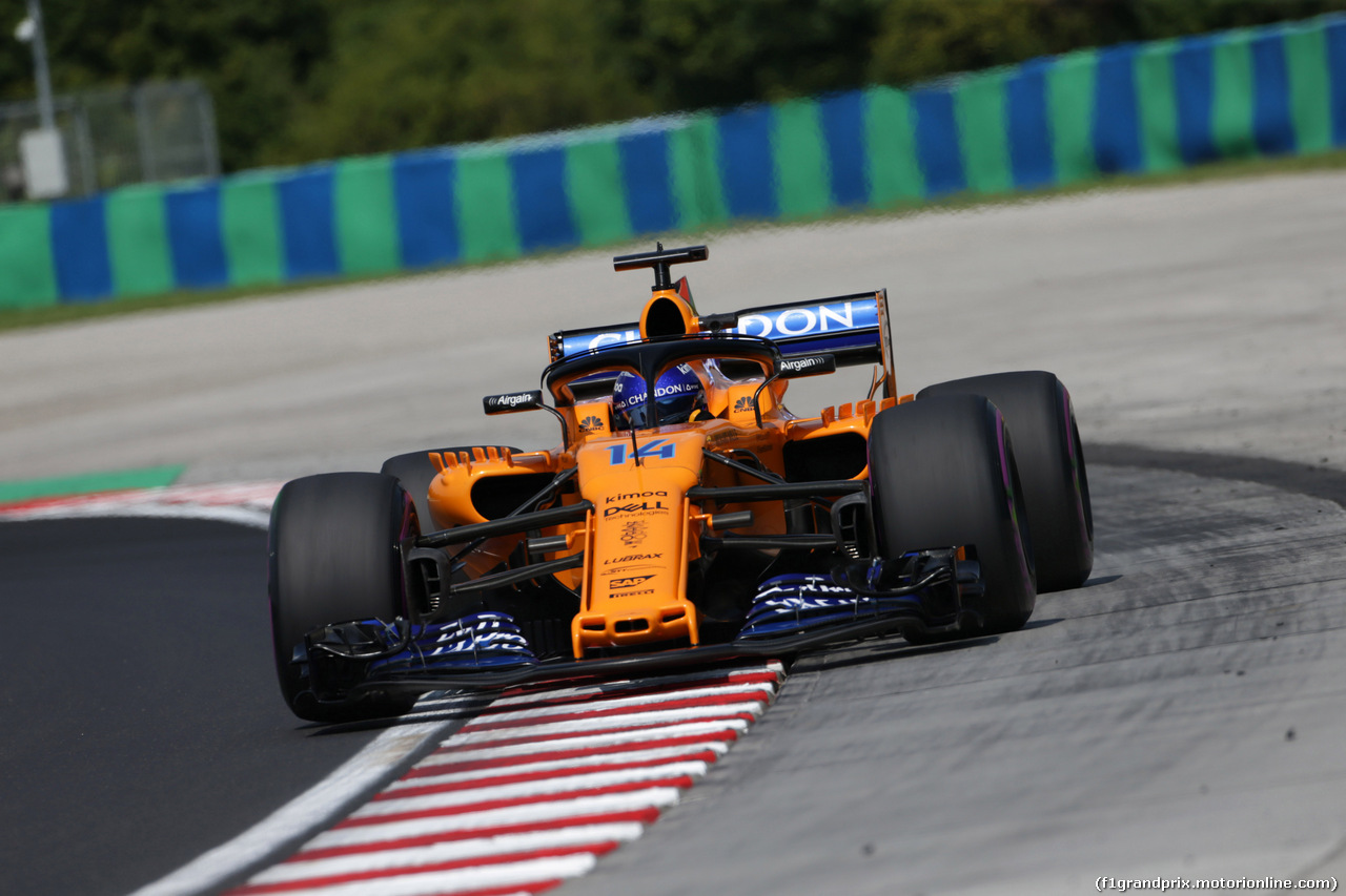 GP UNGHERIA, 27.07.2018 - Prove Libere 1, Fernando Alonso (ESP) McLaren MCL33
