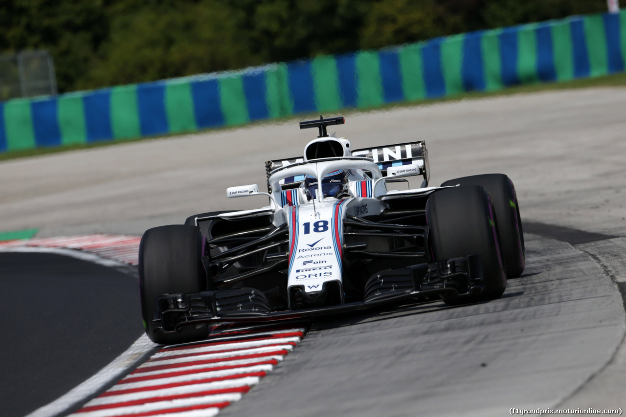 GP UNGHERIA, 27.07.2018 - Prove Libere 1, Lance Stroll (CDN) Williams FW41